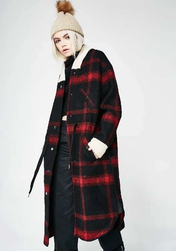 Women's Evening Outfit Mega Sale Smart Move Plaid Coat