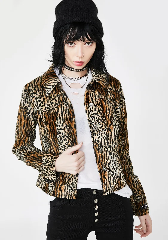 Women's Clothing For Outdoor Events Catch Every Fashion Trend 90s Leopard Jacket