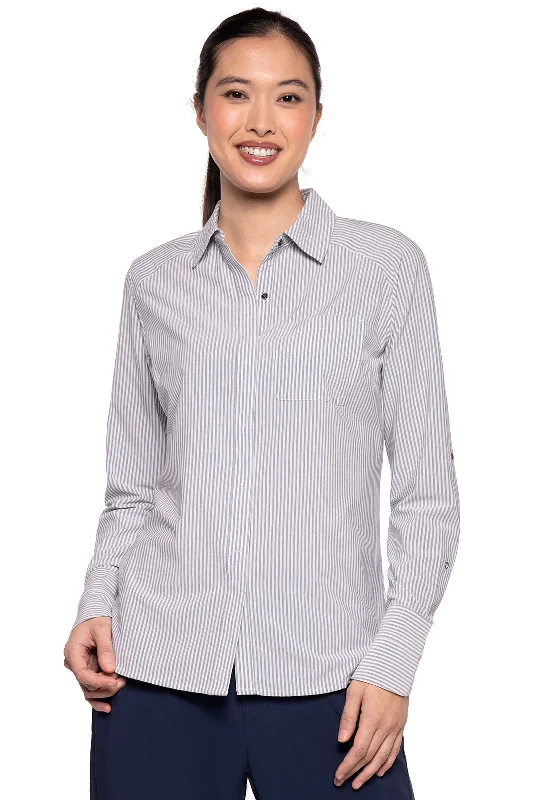 Classy Style Discounts Women's Seasonal Clothing Classy Style Discounts Women's Amara Smart Shirt | White/Navy Stripe