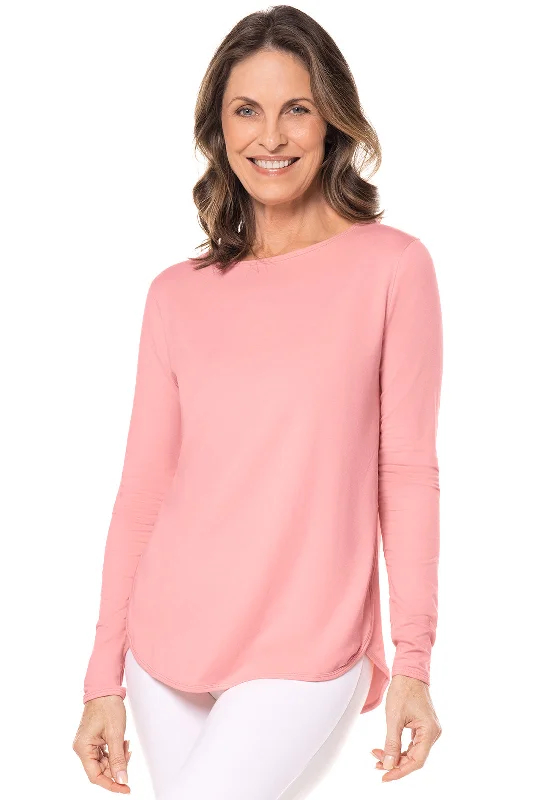 Stupidly Low Prices Women's Seasonal Attire Stupidly Low Prices Women's Heyday Side Split Shirt | Peachy Pink