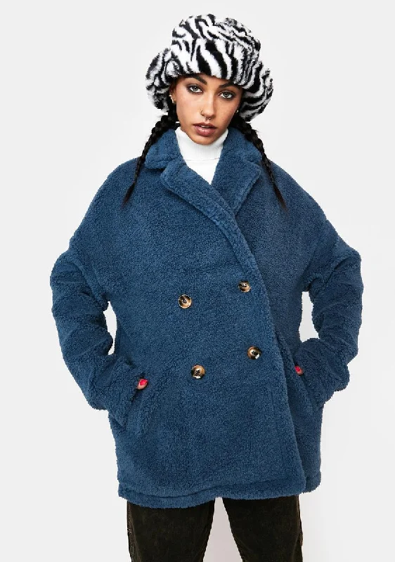 Women's Vacation Clothes New Season Fashion Preview Sale Royal Follow The Winds Fuzzy Peacoat