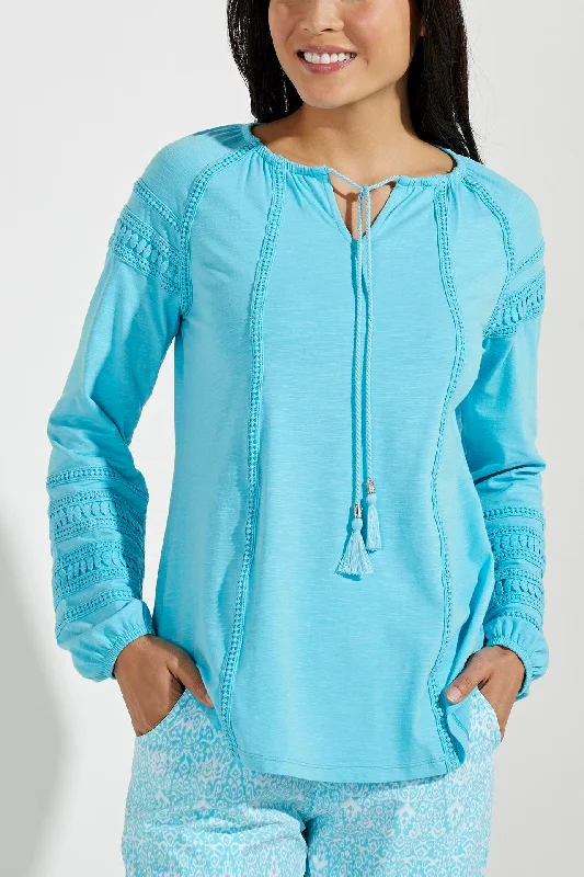 Chic & Cozy Collection Comfortable Women's Apparel Chic & Cozy Collection Women's Sarti Shirt | Aruba Blue