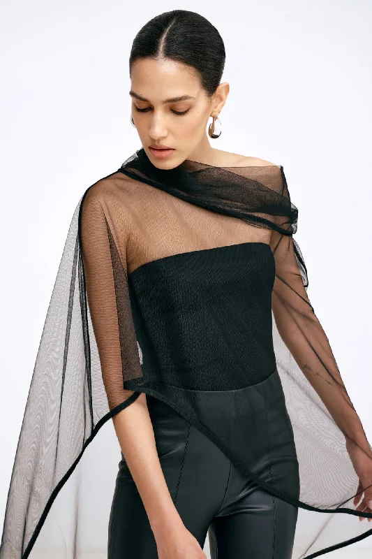 Fashion-Forward Offers Charming Women's Clothes For Special Events Fashion-Forward Offers Straiton Mesh Shawl