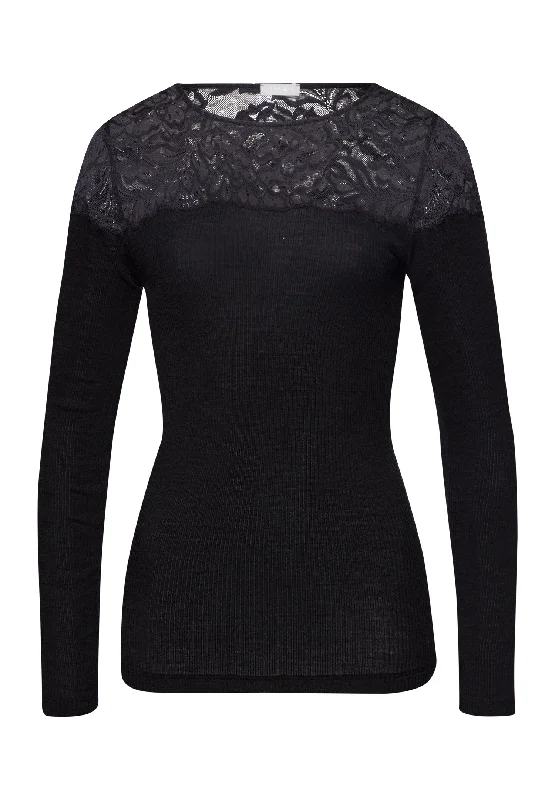 Modern Fashion Sale Affordable Women's Clothing Modern Fashion Sale Maria Wool and Silk Lace Top | Phantom 70900-924