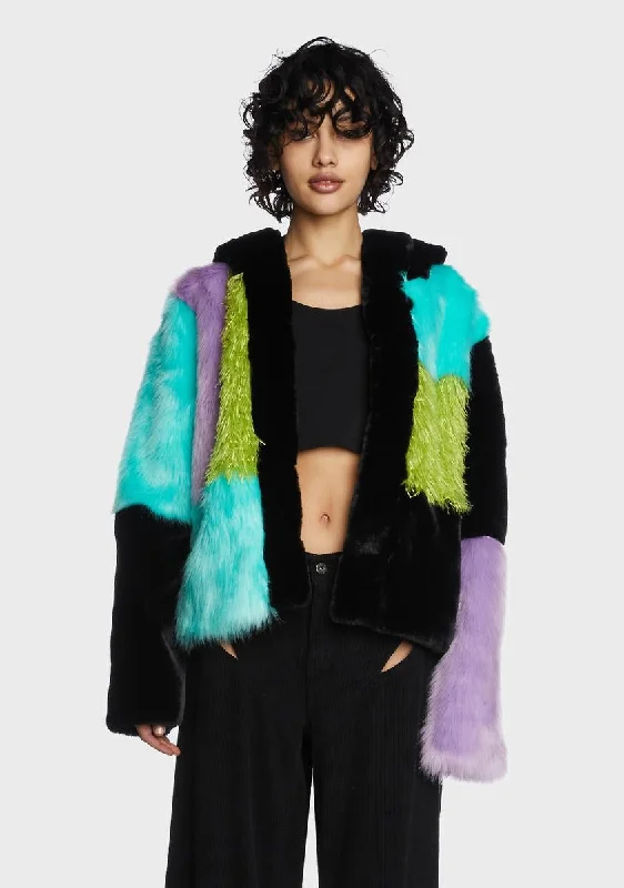 Women's Clothing Apparel Classy Style Discounts Brat Faux Fur Jacket