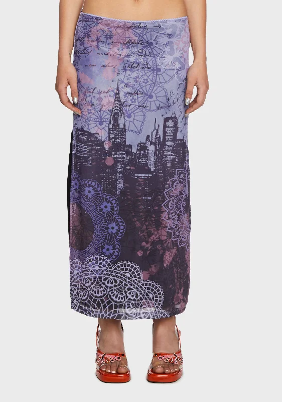 Affordable Women's Garments Limited Stock, Big Discounts Skyline Nights Midi Skirt