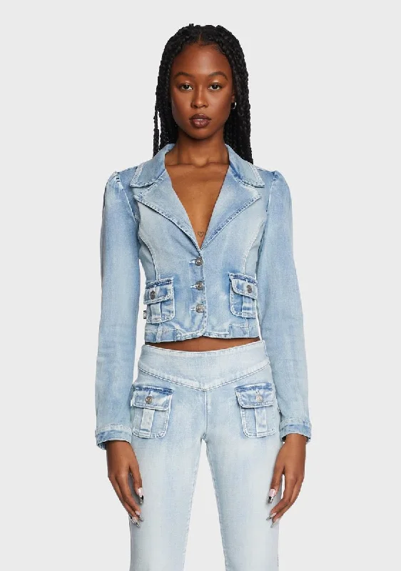 Women's Evening Apparel Budget Friendly Jessica Denim Blazer