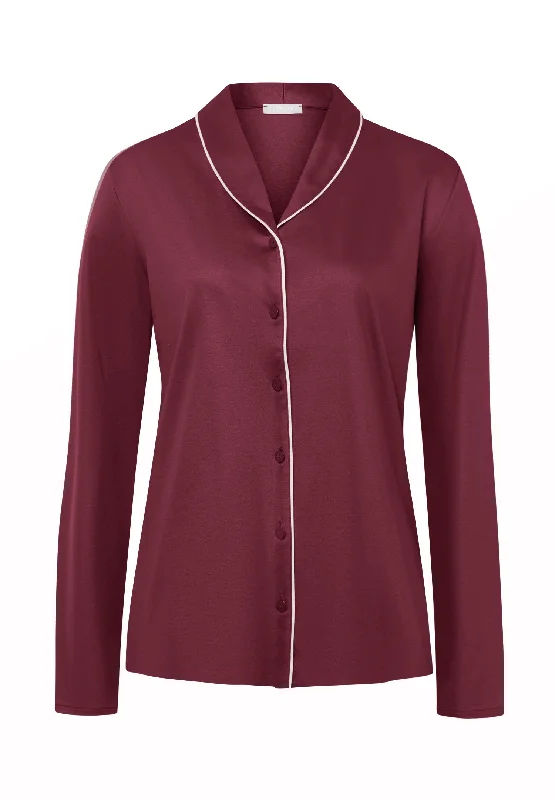 Flash Sale, Don't Miss Women's Professional Garments Flash Sale, Don'T Miss Eleni Shawl Collar Shirt | Ruby Wine 74985-2423