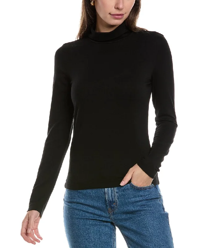 Women's Clothing For Outdoor Events Sophisticated Fashion James Perse Turtleneck Cashmere-Blend T-Shirt