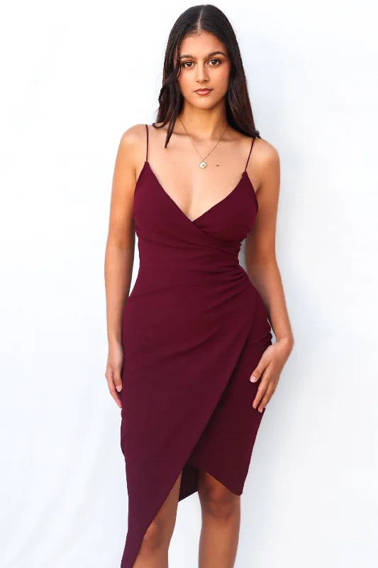 Women's Outfit Fashion Sale Kylie Bodycon Dress - Plum