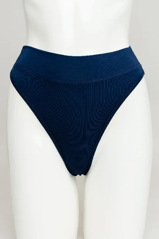 Women's Everyday Garments Summer Fashion La Thong, Indigo, Bamboo