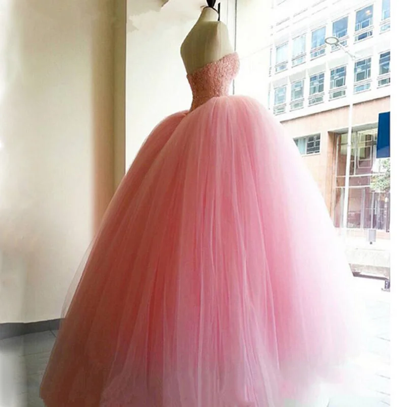 Women's Classic Outfit Style Breakthroughs Pink  Quinceanera Dress Princess Corset Beaded Debutante Gown Sweet 16 Dress Wedding Gown