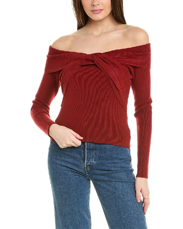 Women's Comfy Attire For Lounging Casual Yet Chic Sales REVERIEE Off-The-Shoulder Sweater