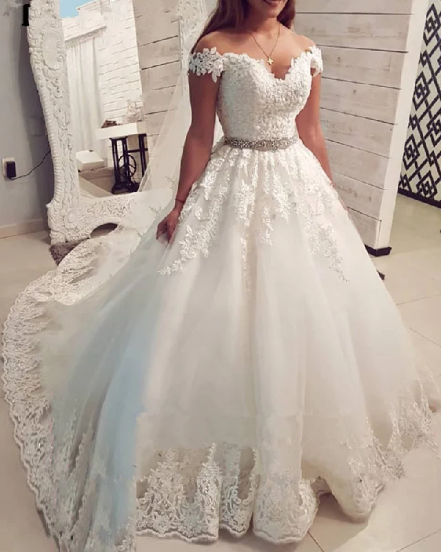 Women's Clothes For Special Occasions On-Trend Fashion Offers Vintage Lace Wedding Dress 2020 Ball Gown Sweetheart Off The Shoulder Vestido De Noiva