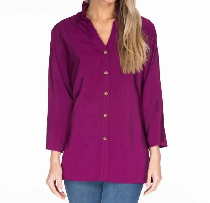 Spring Offer Alessia Top In Eggplant