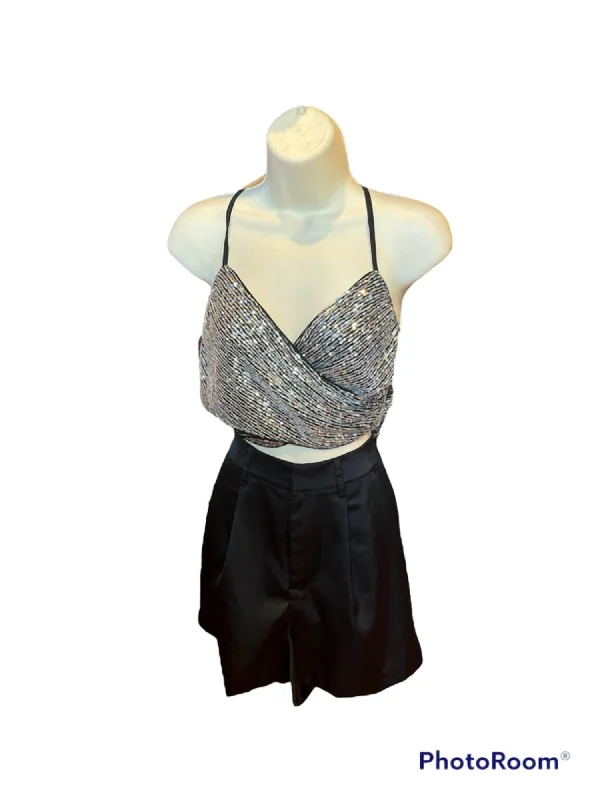 Laid-Back Fashion Offers Sequin Top In Silver