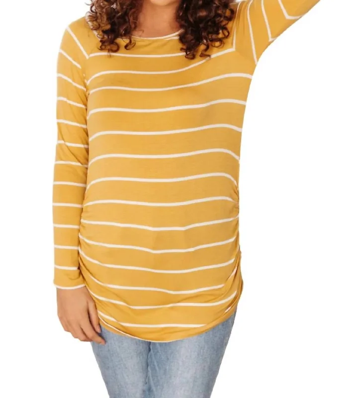 Flash Sale Starts Sailing Stripes Top In Yellow