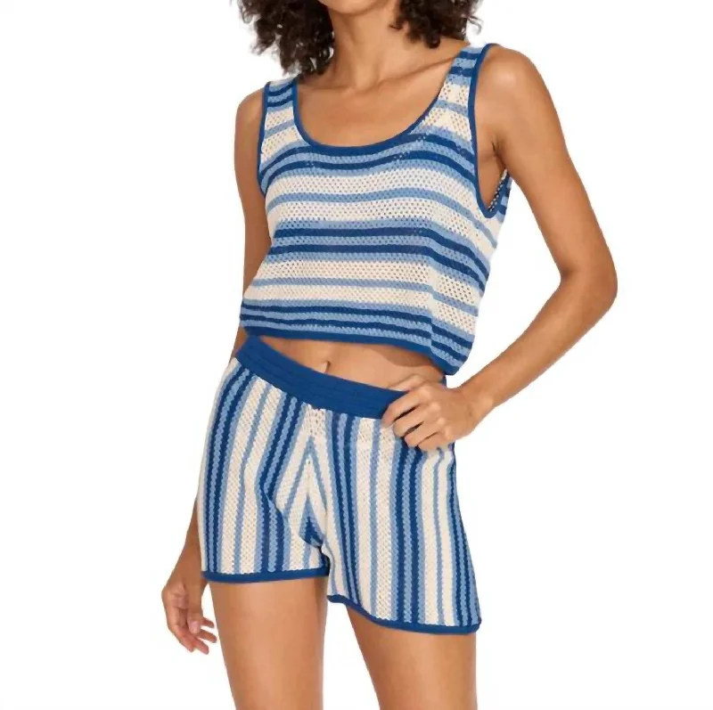 Exclusive Deals Online The Charlie Top In Marina Blue Stripe