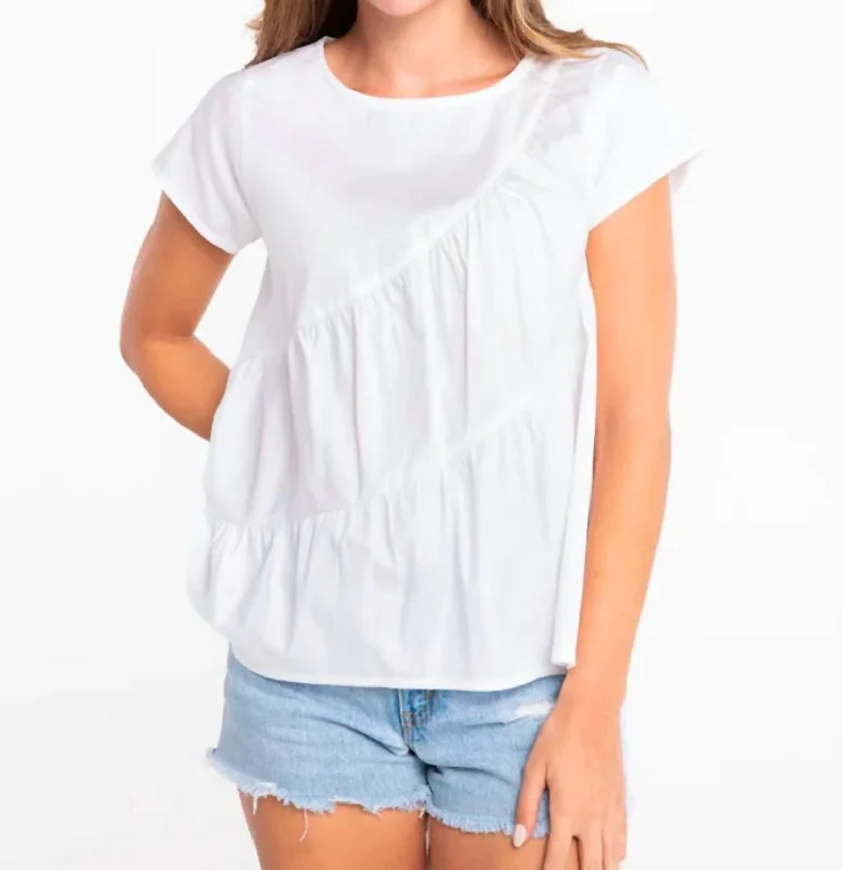 Trendy Pulse Paige Top In White