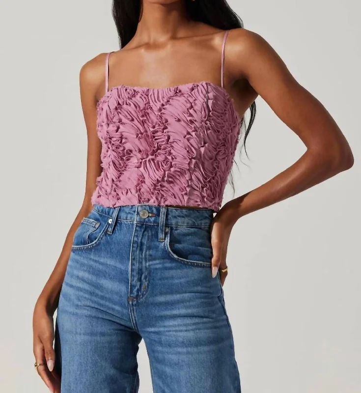 Limited Time Flash Sale Kalinda Top In Mauve