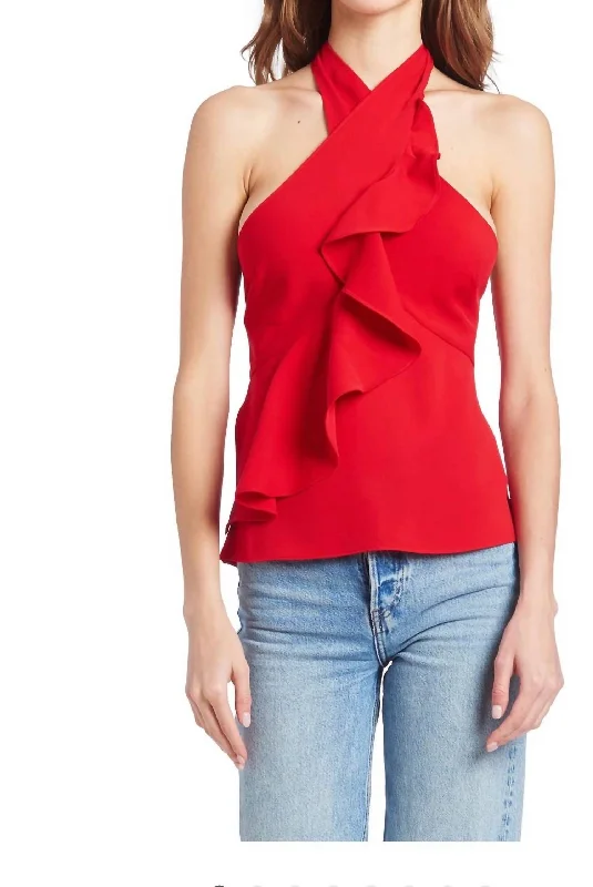 Timeless Style Promotions Cabo Top In Scarlet