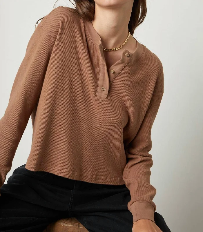 The Good Stuff Bonnie Henley Top In Camel