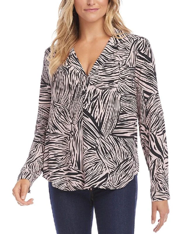 Limited Time Deal Karen Kane Half Placket Shirt