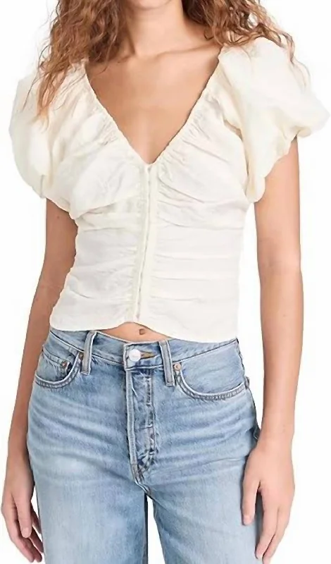 Snag Fabulous Fashion Bargains Tameka Top In Off White