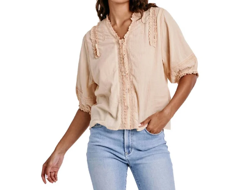 Fashionable Comfort Promotions Aiya Top In Mellow Peach