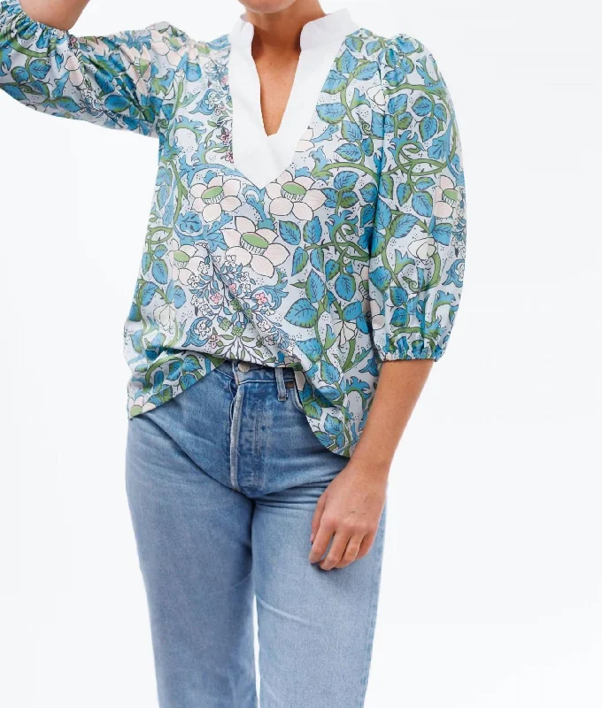 Stylish Statements Eliza Top In Blue