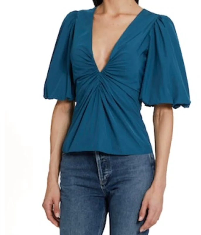 Limited Stock Neveah Top In Teal