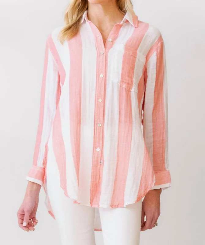 Stay Ahead In Style Jaylin Shirt In Playa Stripe