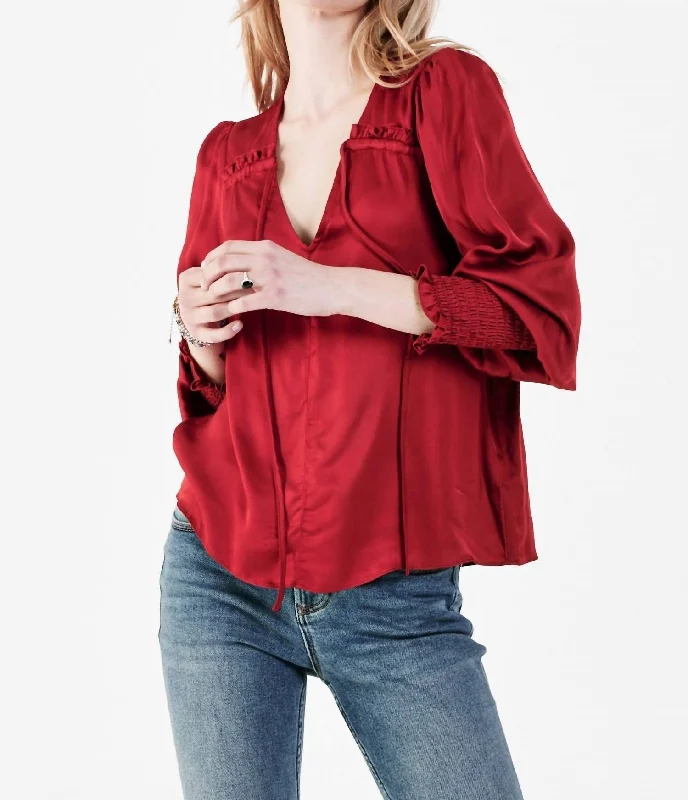 Affordable Luxury Fashion Amelia Ruched Top In Barbados