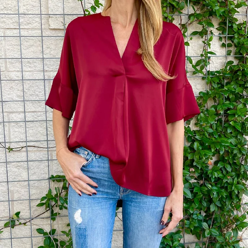 Playful Fashion Offers Elizabeth Top In Cranberry