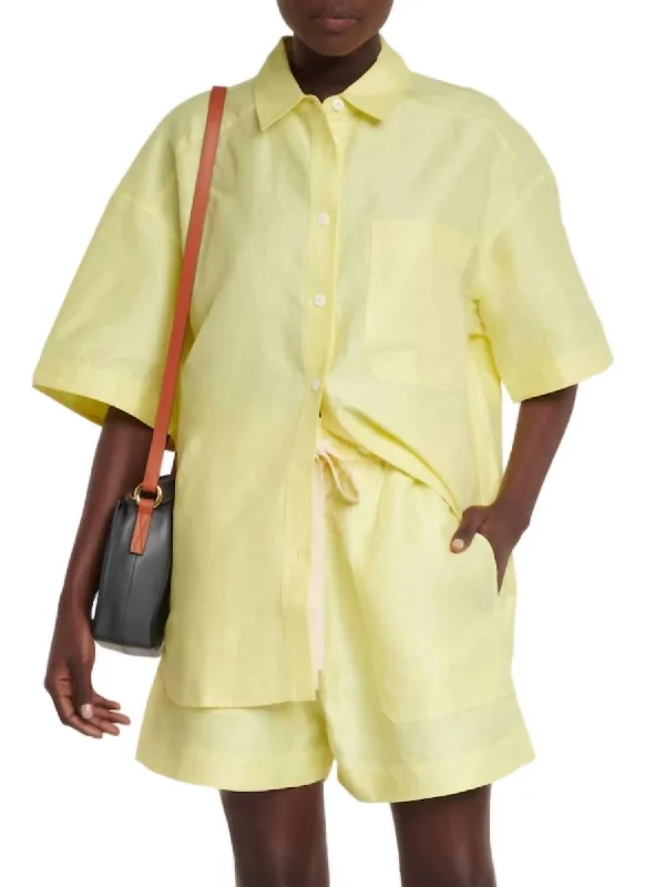 Daily Deals Sparrow Linen Shirt In Lemon