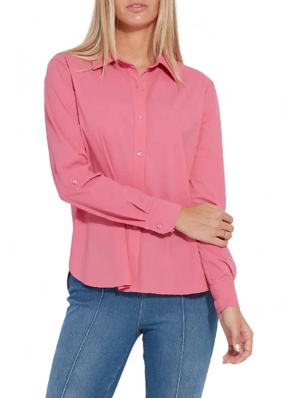 Luxury Fashion Discounts Roll Tab Connie Shirt In Coral Rose