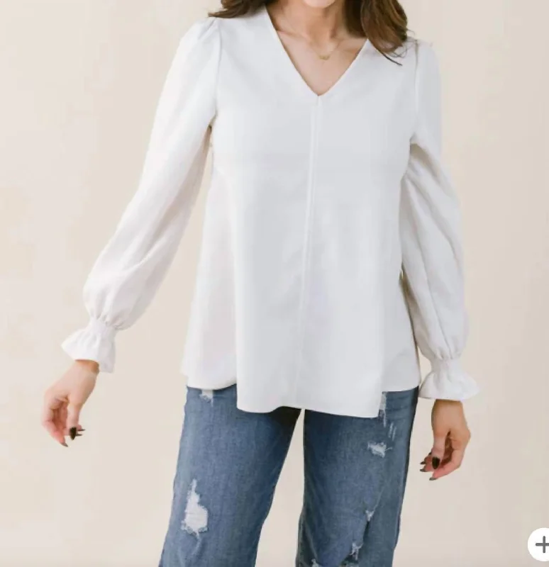 Budget Friendly Julia Top In White