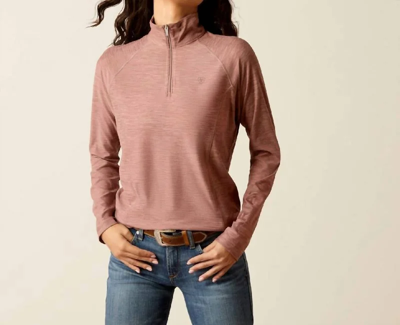 Quick Grab Deals Buckeye Laguna 1/4 Zip Top In Mauve