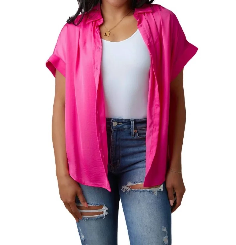 Special Offers, Don't Miss Working On Me Top In Hot Pink