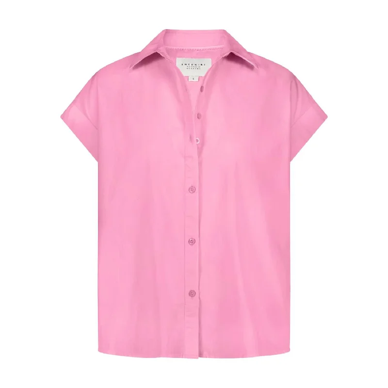 Premium Style Offers The Kai Shirt In Shocking Pink