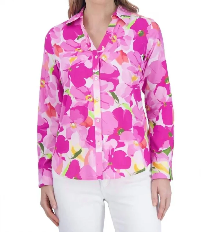 Bid Farewell To The Old Season Mary No Iron Shirt In Large Floral