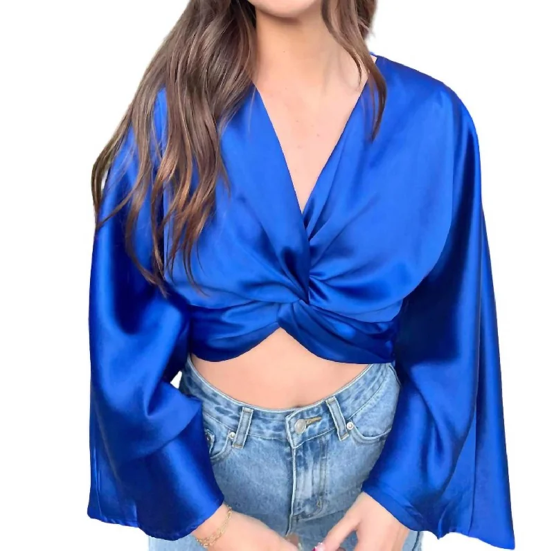 Luxe Style Discounts How Beautiful Top In Royal Blue