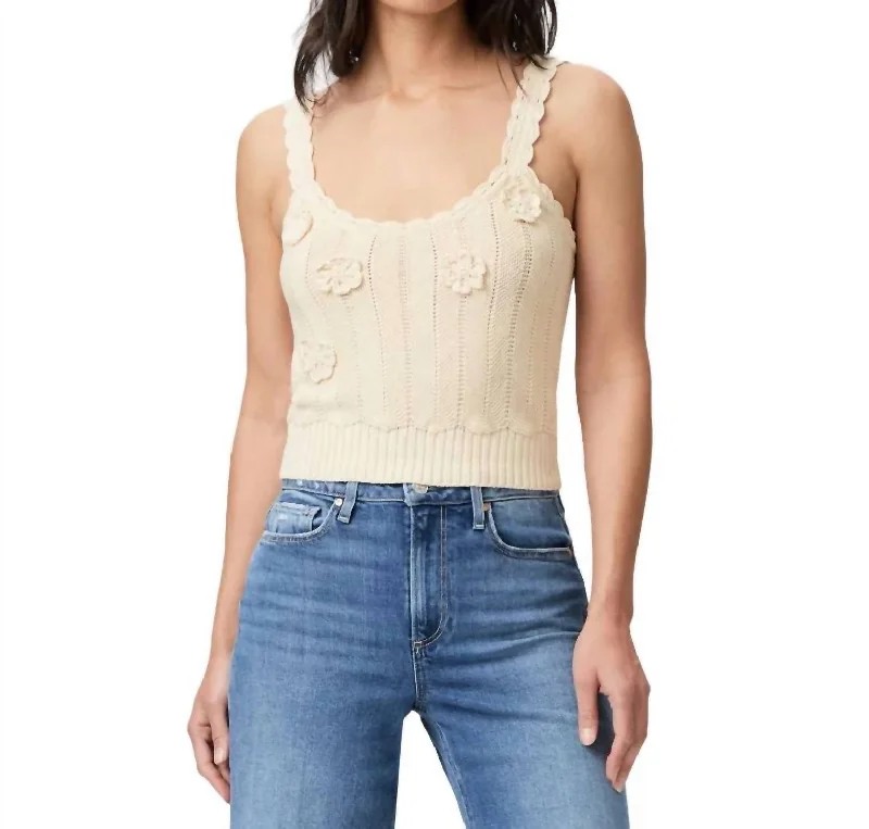 Comfort Meets Fashion Mana Crochet Top In Ecru