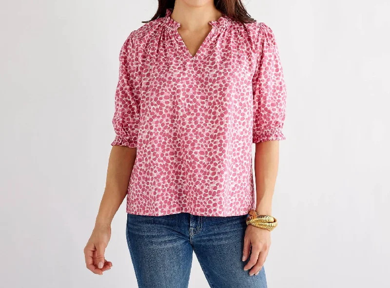 Romantic Chic Deals Erin Top In Rose Poppy