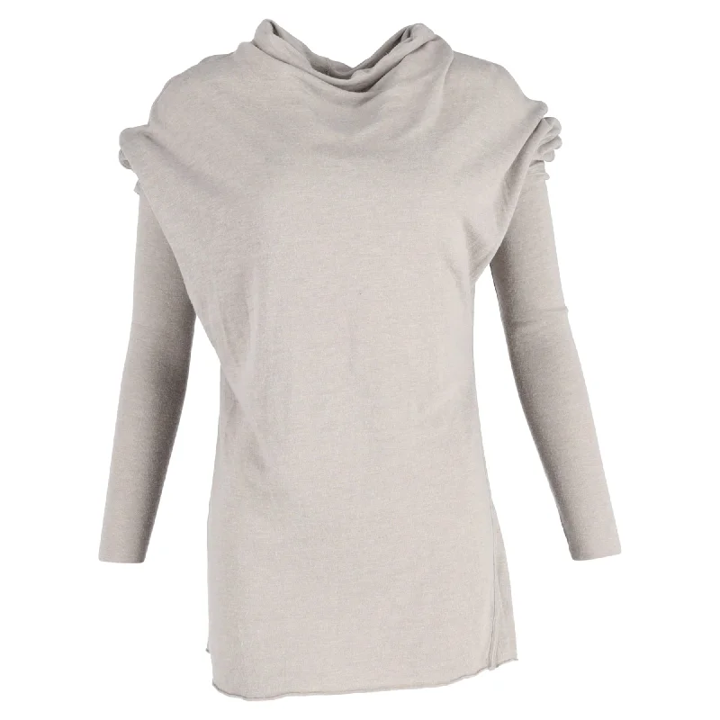 Stylish Statements Rick Owens Draped Top in Grey Wool