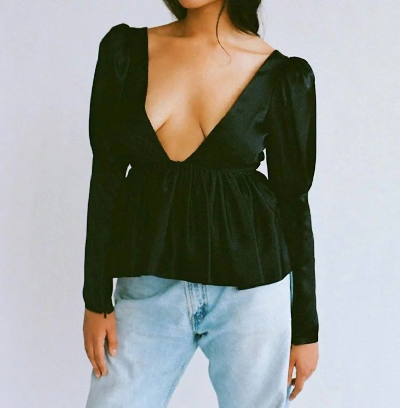 Durable Fashion Picks Freya Top In Onyx