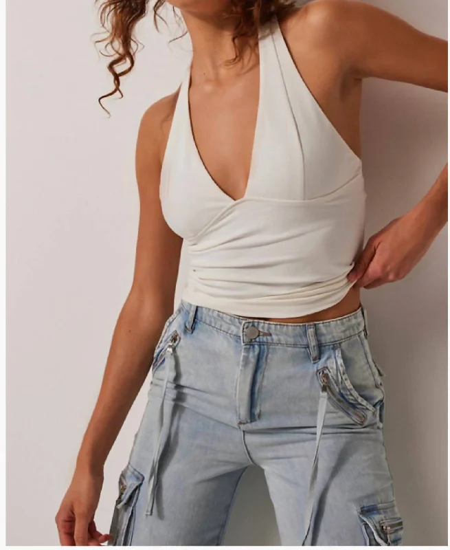 You'll Love Us Because Have It All Halter Top In White