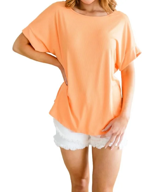 Limited Time Back At It Twisted Back Top In Orange