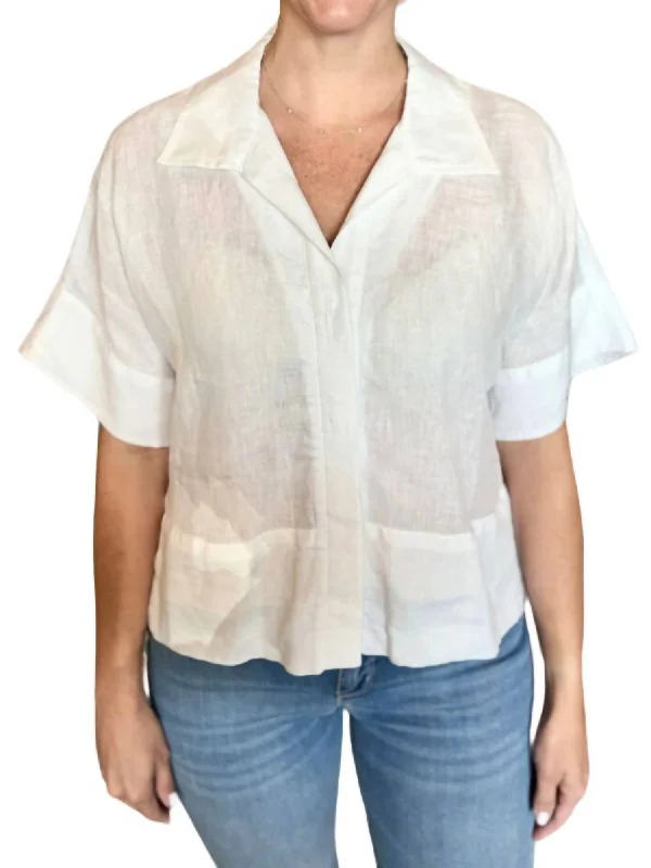 New Season Fashion Preview Bennett Linen Top In White