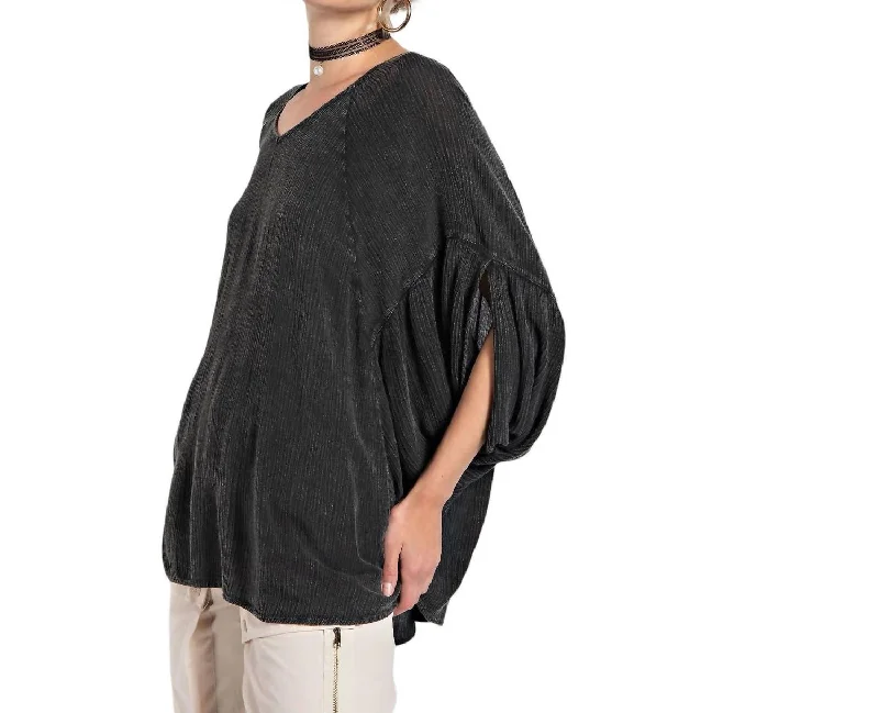 Don't Miss Out Savi Batwing Dolman Top In Black